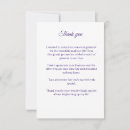 メイクアップガール サンキューカード