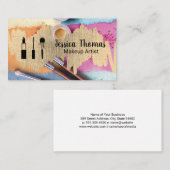 メイクアップキットとパウダー 名刺 (正面/裏面)