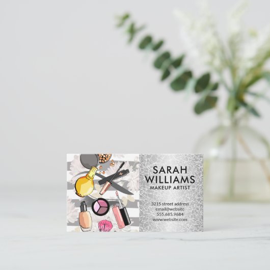 メイクアップキットアクセサリー | 美しいムア 名刺 (スタンド正面)