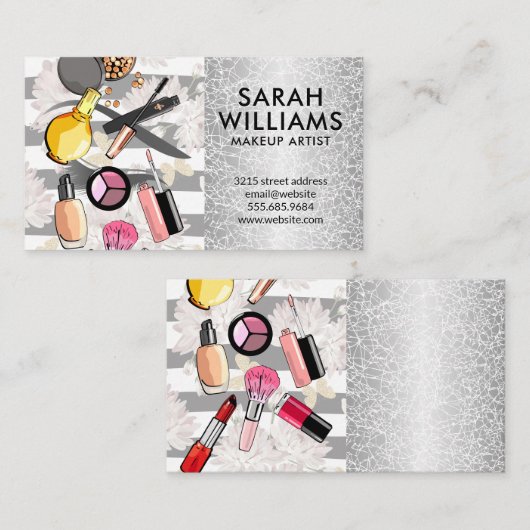 メイクアップキットアクセサリー | 美しいムア 名刺 (正面/裏面)