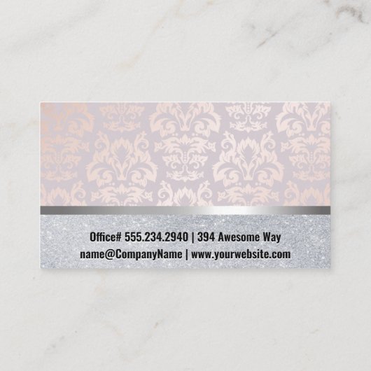 メイクアップキット |ダマスクグリッターとメタル 名刺 (裏面)