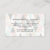 メイクアップキット |三角形パターン大理石カラーウェイ 名刺 (裏面)