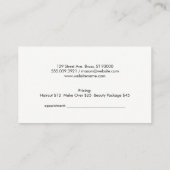 メイクアップキット |大理石背景 予約カード (裏面)