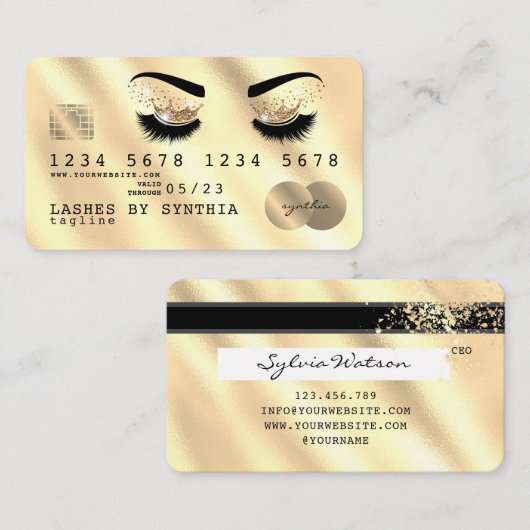 メイクアップクレジットカードのラッシュクイーン 名刺 (正面/裏面)