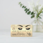 メイクアップクレジットカードラッシュクイーン滴下金ゴールド 名刺 (スタンド正面)