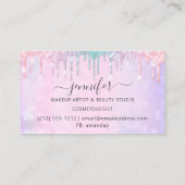 メイクアップグリッターラッシュヘア爪、 ネイルホログラフィックユニコーン 名刺 (裏面)