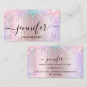 メイクアップグリッターラッシュヘア爪、 ネイルホログラフィードリップバラ 名刺 (正面/裏面)