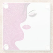 メイクアップグリッター効果 ガラスコースター (裏面)