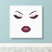 メイクアップグリッター効果 キャンバスプリント (インサイチュ (ウッドフロア))