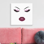 メイクアップグリッター効果 キャンバスプリント (インサイチュ (リビング))