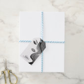 メイクアップグリッター効果 ギフトタグ (より糸付き)