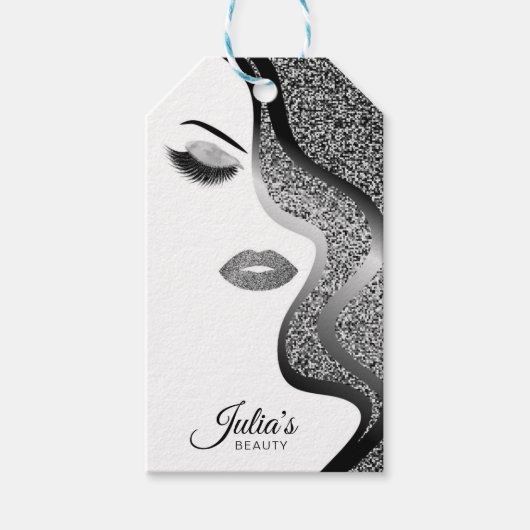 メイクアップグリッター効果 ギフトタグ (正面)
