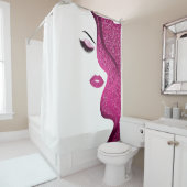 メイクアップグリッター効果 シャワーカーテン (インサイチュ)