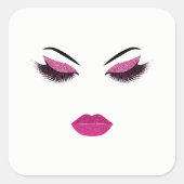 メイクアップグリッター効果 スクエアシール (正面)