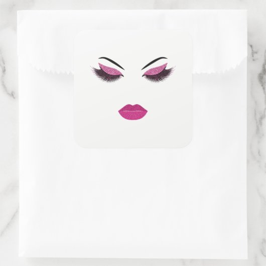 メイクアップグリッター効果 スクエアシール (バッグ)