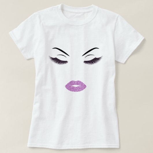 メイクアップグリッター効果 Tシャツ (デザイン正面)