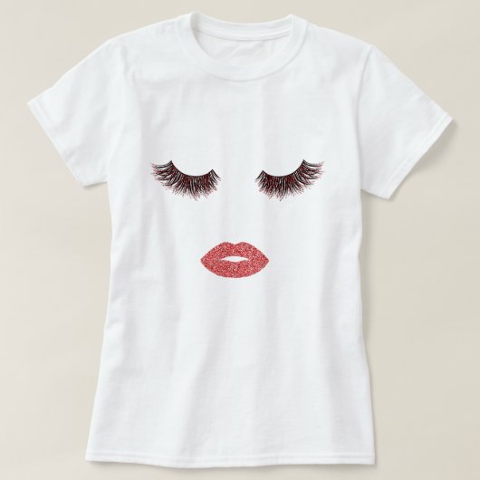 メイクアップグリッター効果 Tシャツ (デザイン正面)