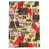 メイクアップコーヒースタイル美しい抱き枕 ミディアムペーパーバッグ (正面)