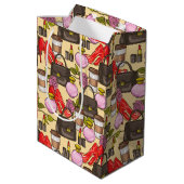 メイクアップコーヒースタイル美しい抱き枕 ミディアムペーパーバッグ (裏面アングル)