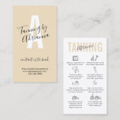 メイクアップサロンスプレイ絵画タンのアフターケア 名刺 (正面/裏面)