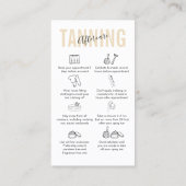 メイクアップサロンスプレイ絵画タンのアフターケア 名刺 (裏面)