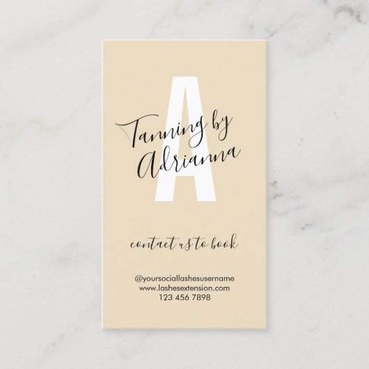 メイクアップサロンスプレイ絵画タンのアフターケア 名刺 (正面)