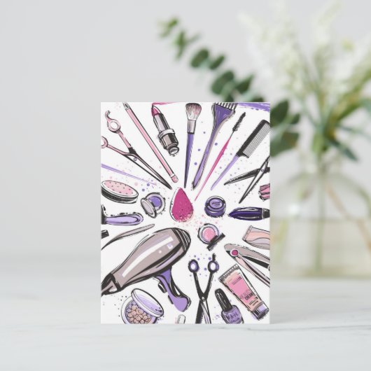 メイクアップサークルデザイン ポストカード (スタンド正面)