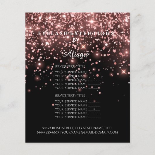 メイクアップシェンハイツ – サロン – ローザ – グリッツァー – プレスリスト チラシ (正面)