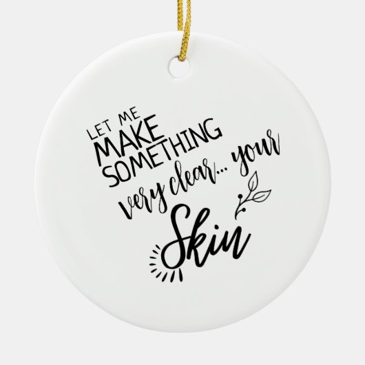 メイクアップスキンケアのコンサルタントギフトエステティシャンアーティスト セラミックオーナメント (正面)