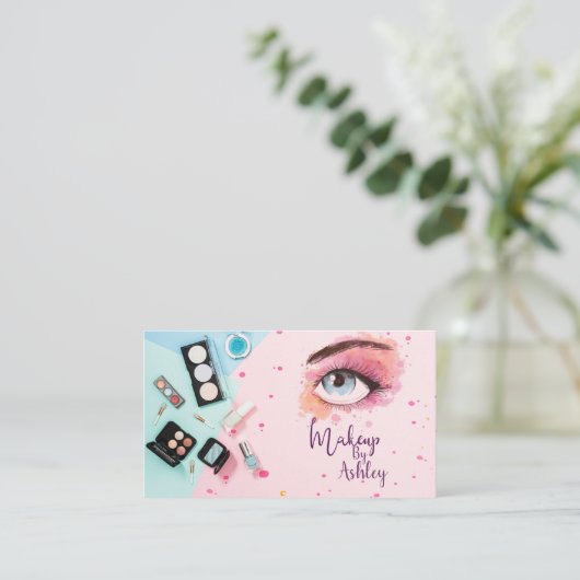 メイクアップスタイリストの名刺 名刺 (スタンド正面)