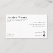 メイクアップスタイリスト写真名刺 名刺 (裏面)