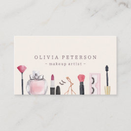 メイクアップスタイリスト、水彩名刺 名刺