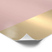 メイクアップスタジオまつげ拡張ロゴバラ金ゴールド ポスター (コーナー)