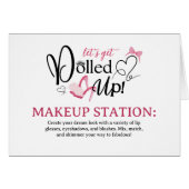 メイクアップステーション折りたたみカード Dolled Up Spa Party (正面横)