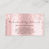 メイクアップスパまつげラッシュピンク爪、 ネイルドリップ 名刺 (裏面)