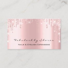 メイクアップスパまつげラッシュピンク爪、 ネイルドリップ 名刺