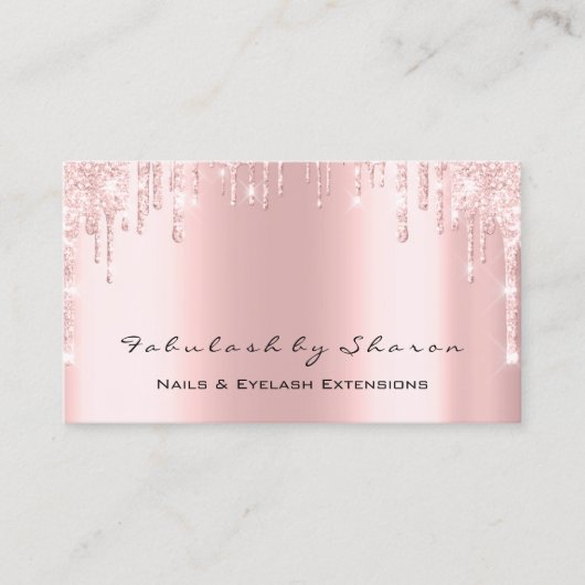 メイクアップスパまつげラッシュピンク爪、 ネイルドリップ 名刺 (正面)