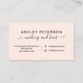 メイクアップタイポグラフィ赤面バラ金ゴールドグラデーショングリッター 名刺 (裏面)