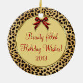 メイクアップチーテアニマルプリントオーナメント セラミックオーナメント (裏面)