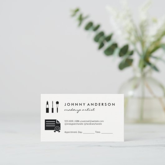 メイクアップツール認定アポイントメント 予約カード (スタンド正面)