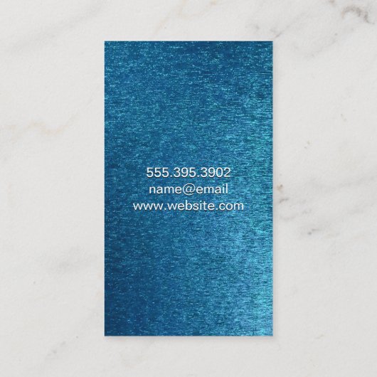 メイクアップツール |青いテクスチャの背景 名刺 (裏面)