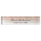 メイクアップバラエステティシャン美しいヘア金ゴールド赤面 デスクネームプレート (正面)