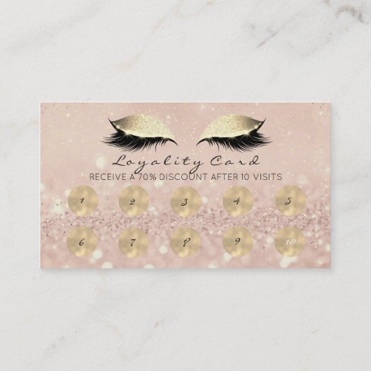 メイクアップバラゴールデンラッシュエクステンションロイヤリティカード10 ロイヤリティカード (裏面)