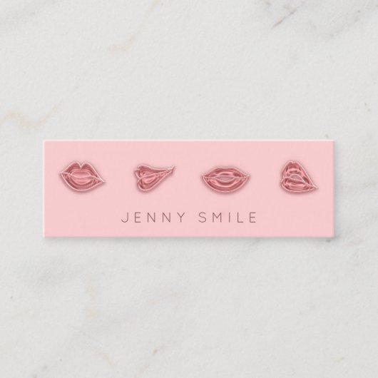 メイクアップバラリップナース化粧用インジェクタQrロゴ スキニー名刺 (正面)