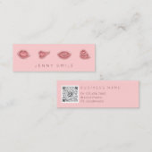 メイクアップバラリップナース化粧用インジェクタQrロゴ スキニー名刺 (正面/裏面)