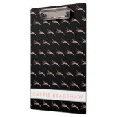 メイクアップバラ金ゴールドアイズブラックパーソナライズ名 クリップボード (左)