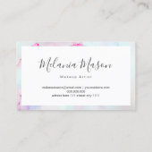 メイクアップパエレガントステルアルコールインクグリッターモダン 名刺 (裏面)