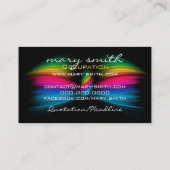 メイクアップビジネス抽象芸術蝶の弓 名刺 (裏面)