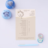 メイクアップビューティーサロン料金表 チラシ (シングル)