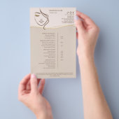 メイクアップビューティーサロン料金表 チラシ (ハンドル)